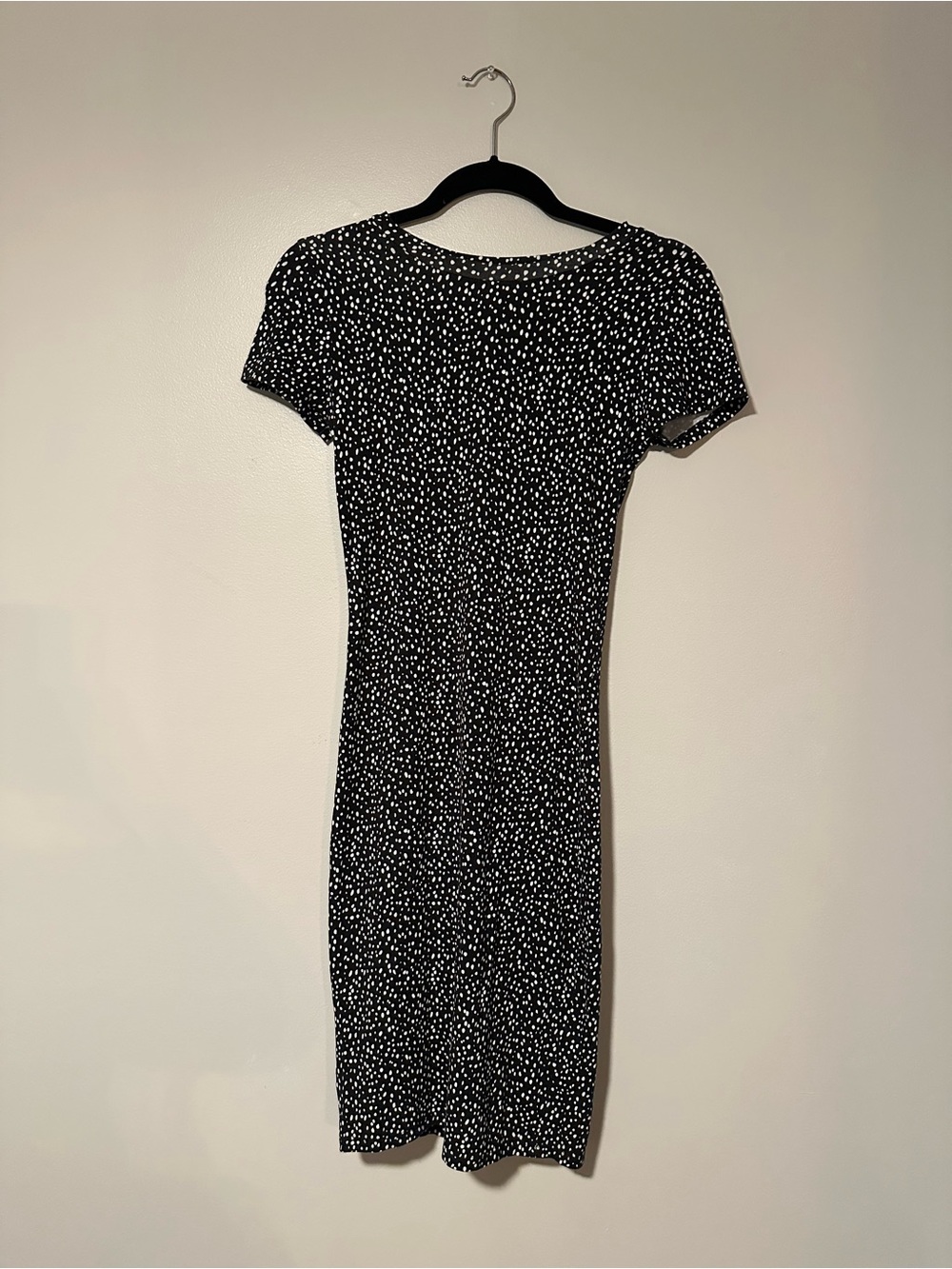 Forever 21 Black Dress with White Dot Print